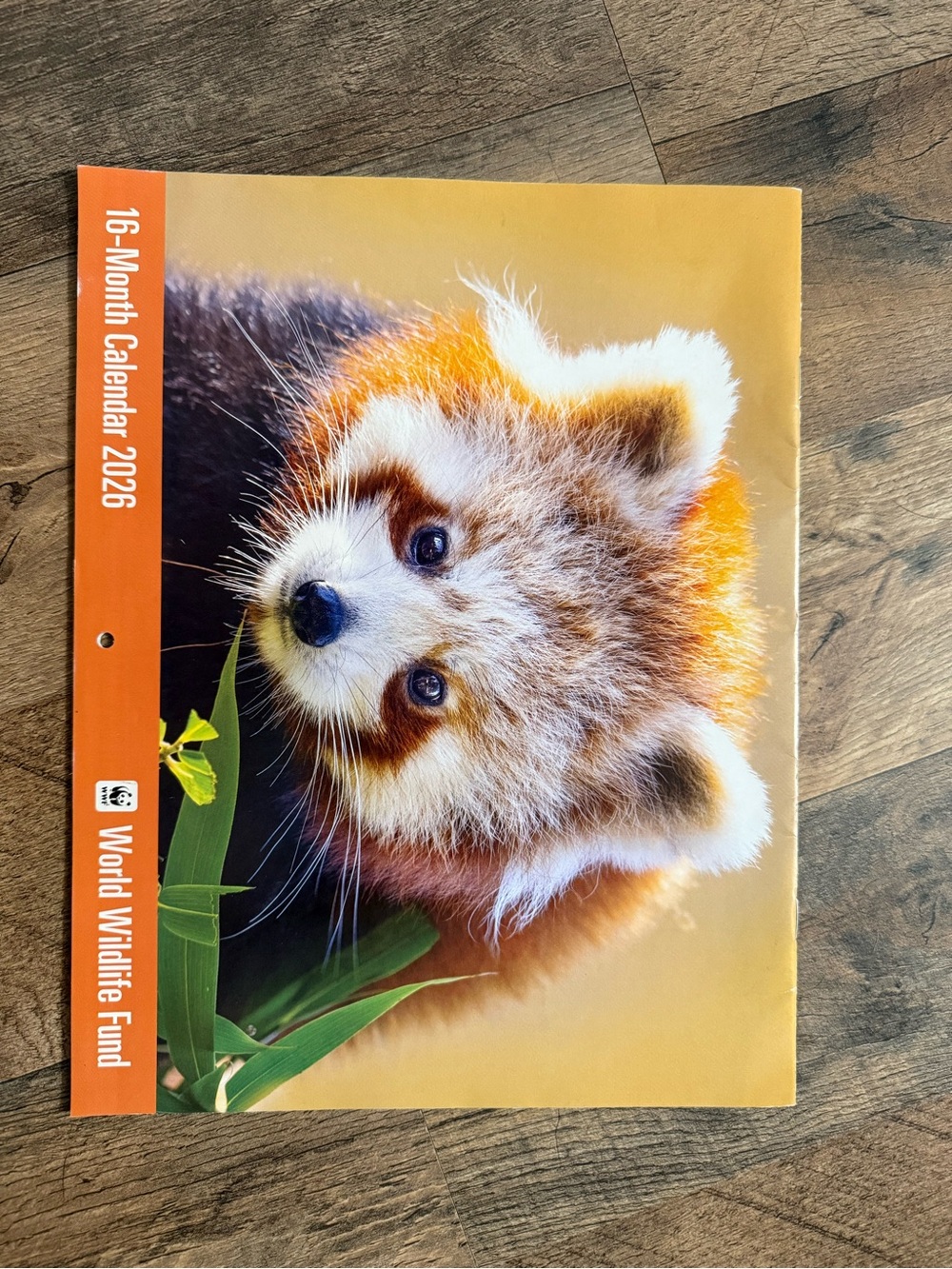 World Wildlife Fund Red Panda 2026 Calendar - Orange